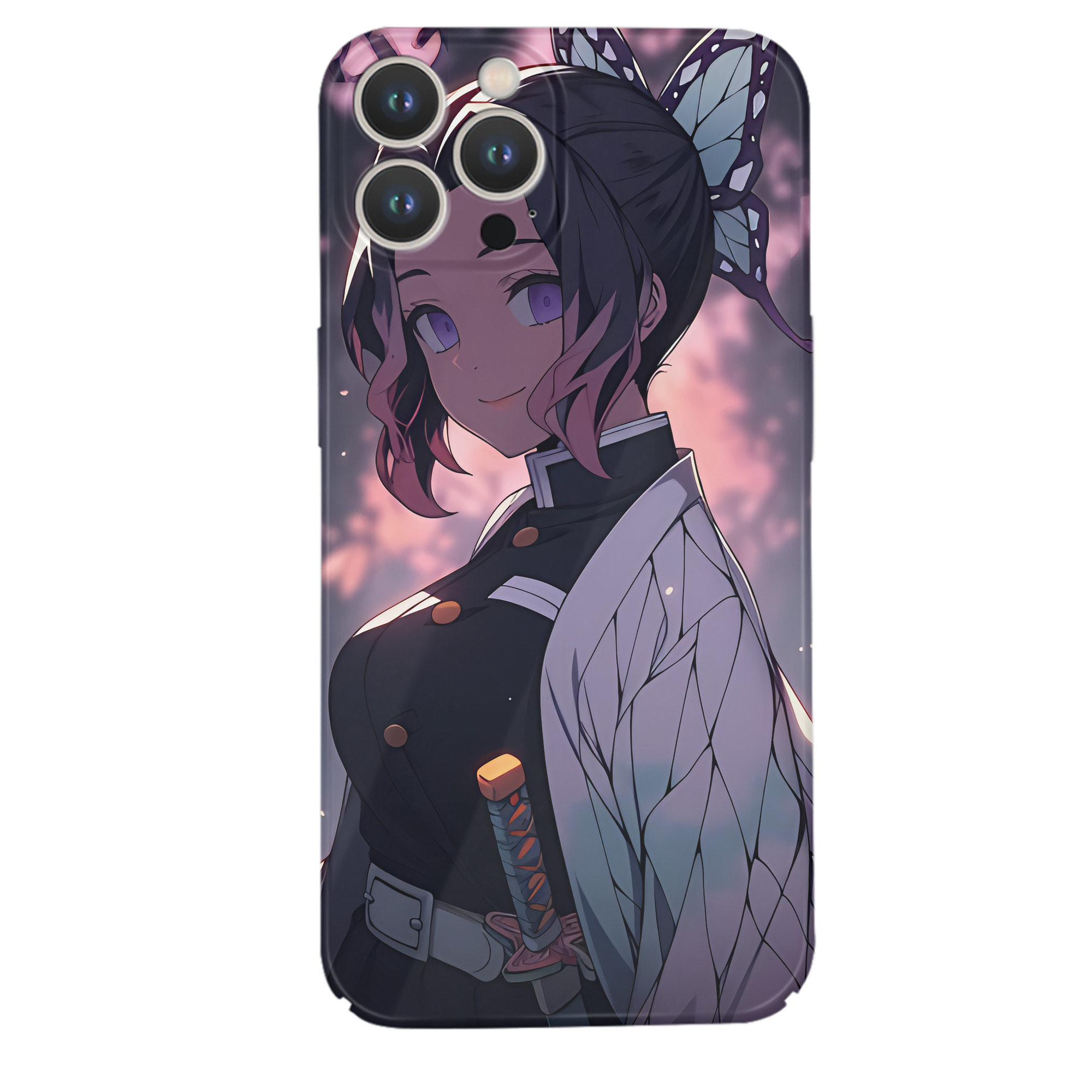 （画像用） 鬼滅の刃（きめつのやいば）蟲柱-胡蝶 しのぶ／こちょう しのぶ Kochou Shinobu 【iPhone 14シリーズ対応】ハードケース